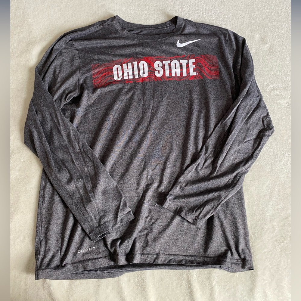Nike Ohio State Charcoal Long Sleeve Tee